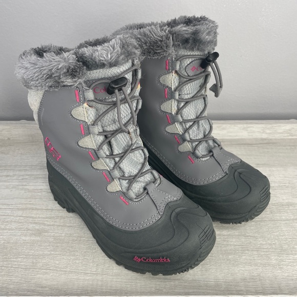 Like New! Columbia Bugaboot gray and pink snow boots size 4 - Picture 11 of 12